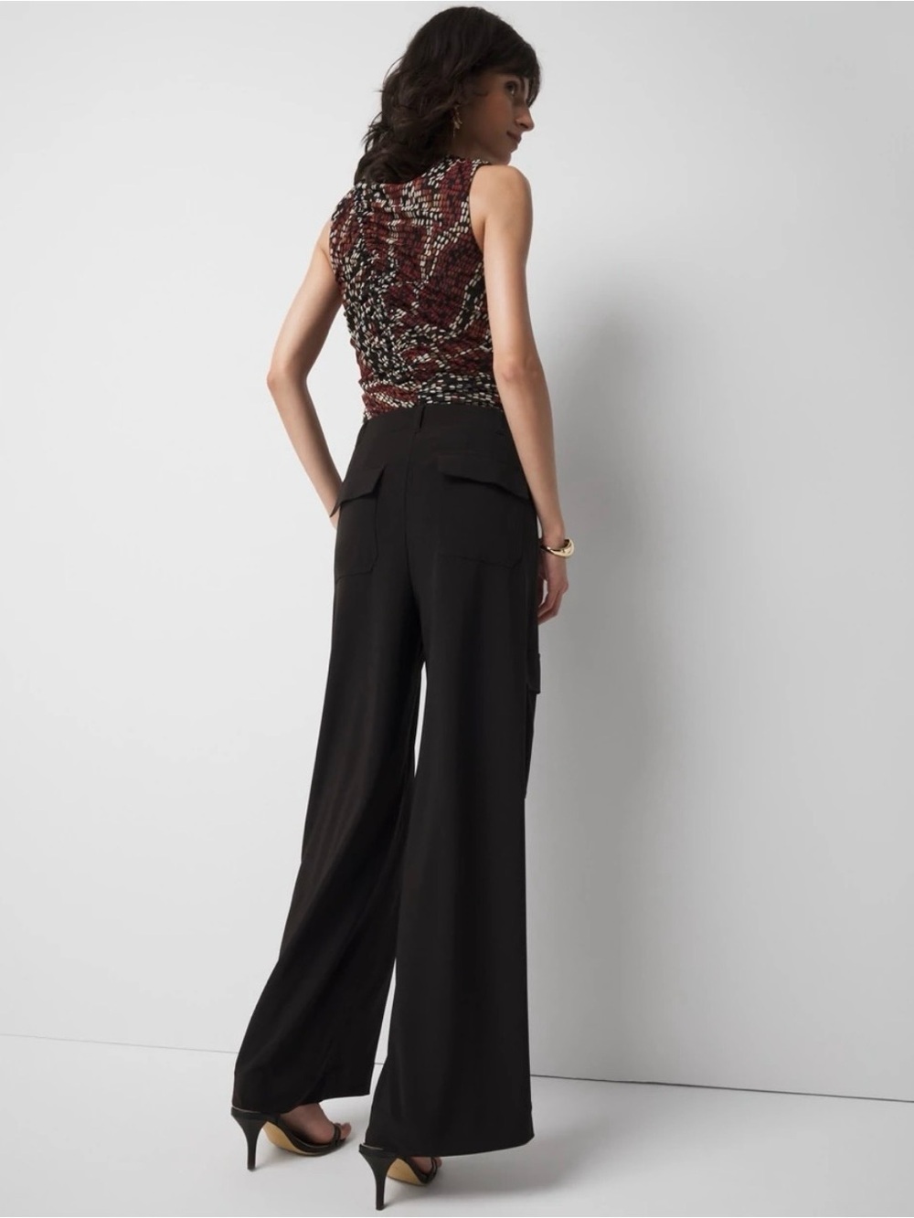 WHBM | Black Jersey Cargo Pants | Sz XL (16-18) | NWT - Picture 3 of 9